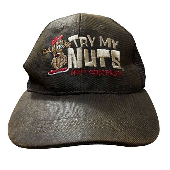 Other - "Try My Nuts" Nut Company Baseball Cap Hat Adjustable Brown Red